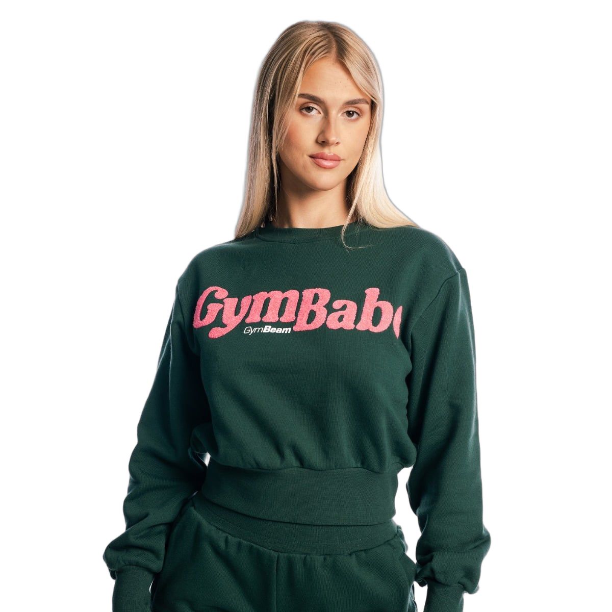 GymBeam Damen Pullover cropped Langarm Forest 1 St