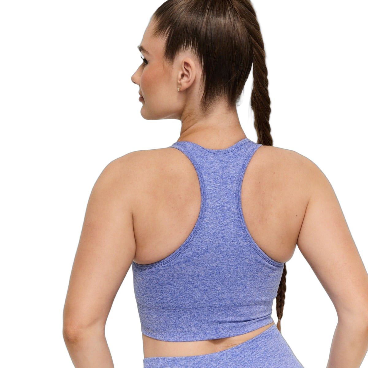 GymBeam Sport-BH für Frauen nahtlos mit breiten Trägern FLO Cobalt