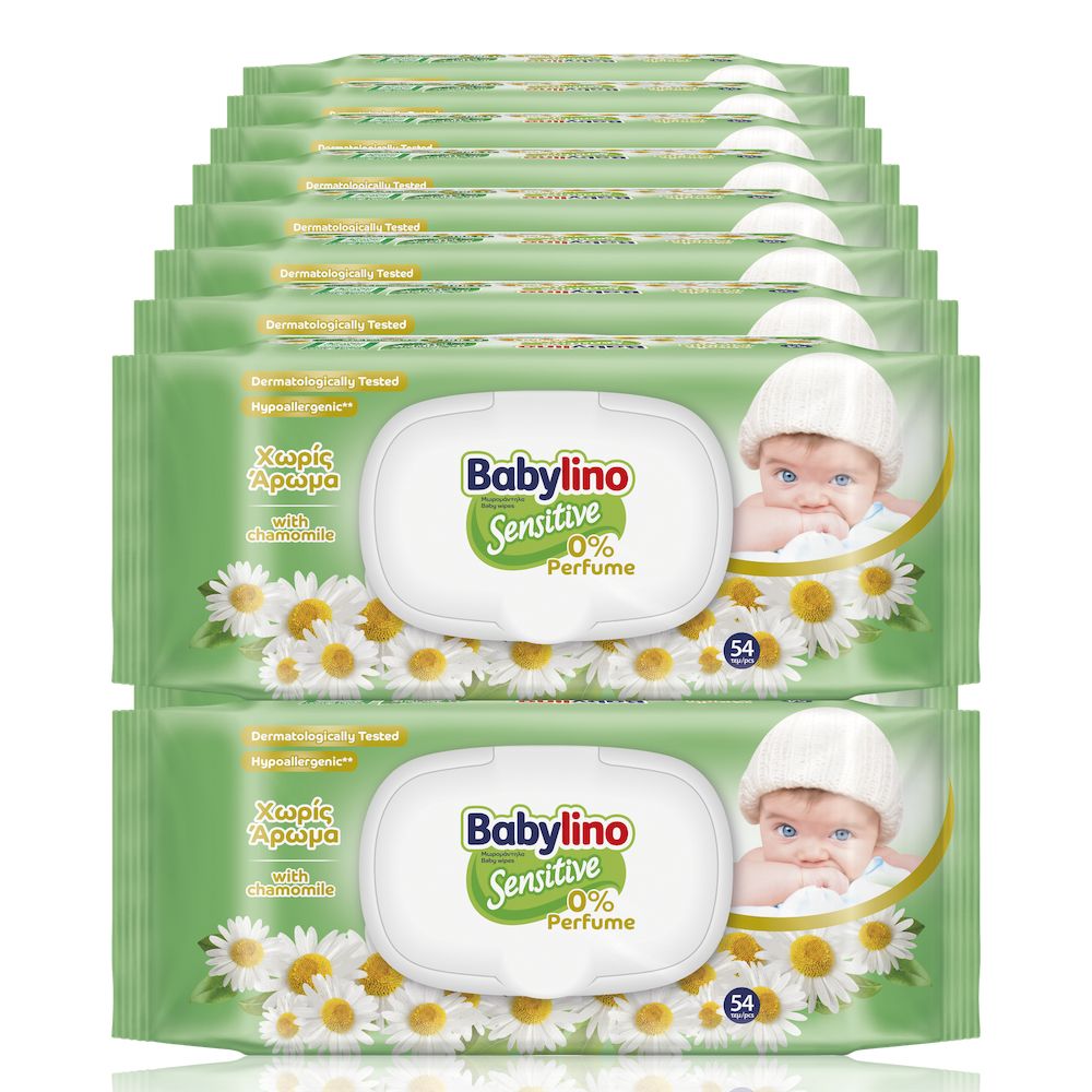 Salviette Babylino Sensitive 0% Profumo, formula 98% Naturale, ripristina il PH, 864 Unità