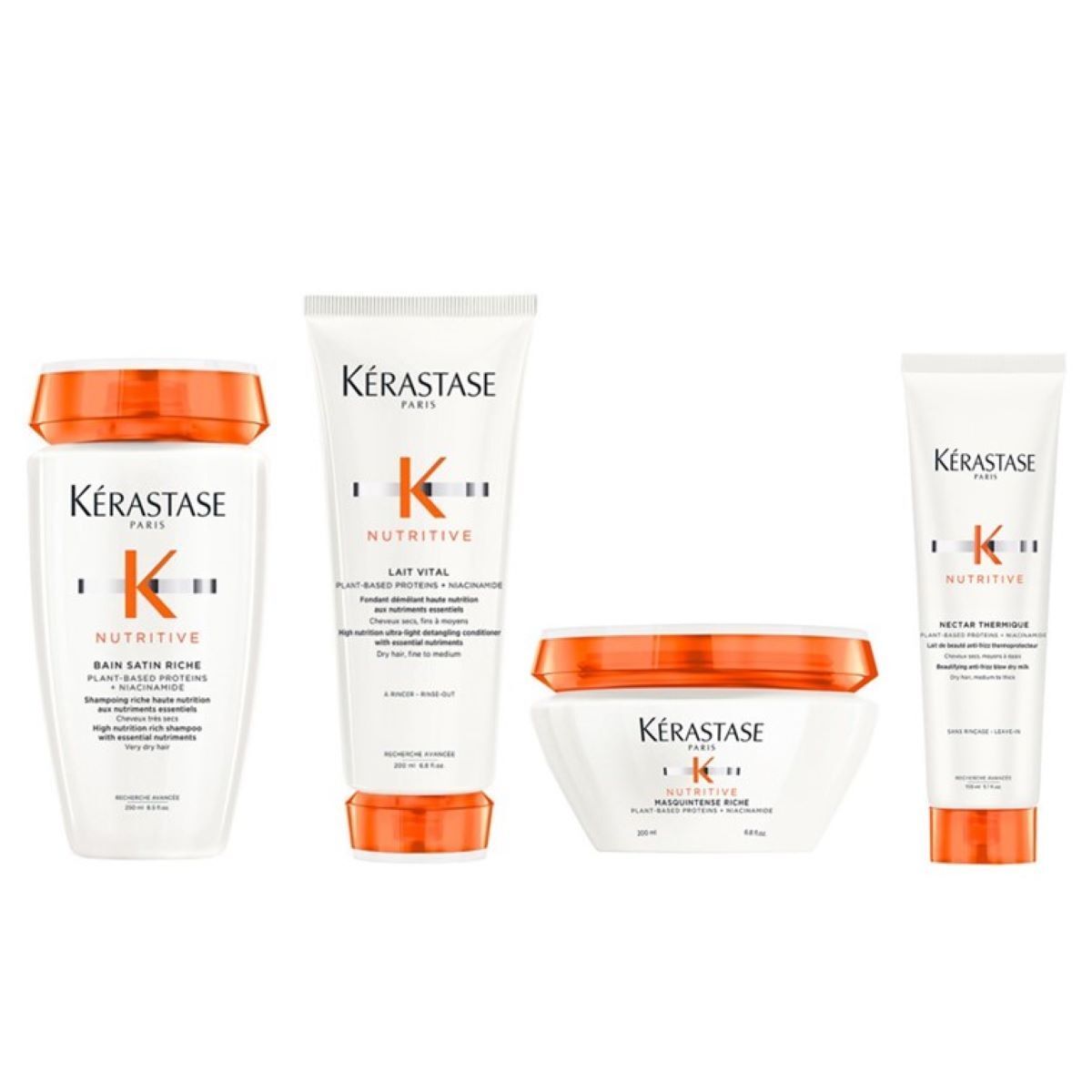 Kérastase Nutritive Riche Set (Bain / Lait Vital Masque Nectar Thermique) 800 ml