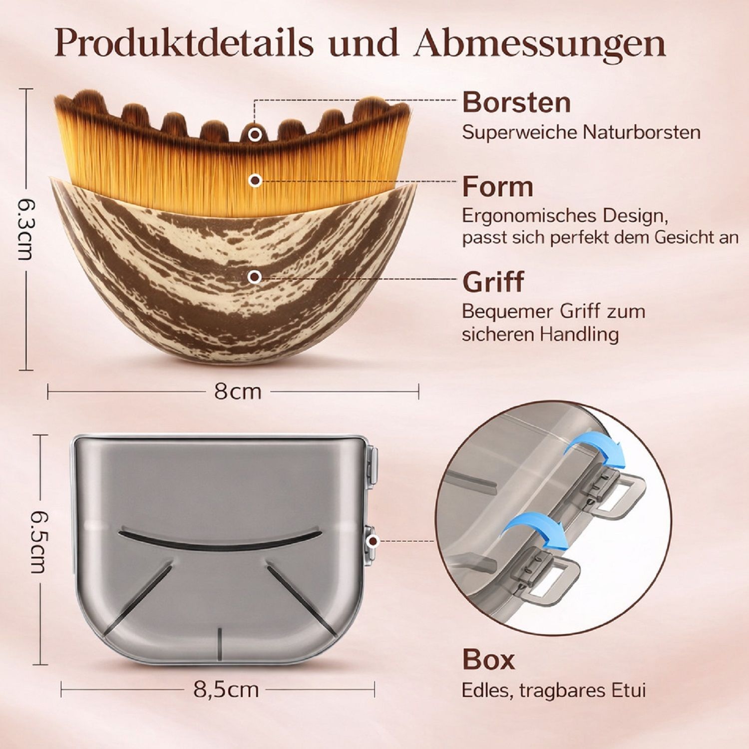 COOL-i Facial Contour Massage Brush,Weiche Beauty und Pflege Bürste für Gesichts­massage