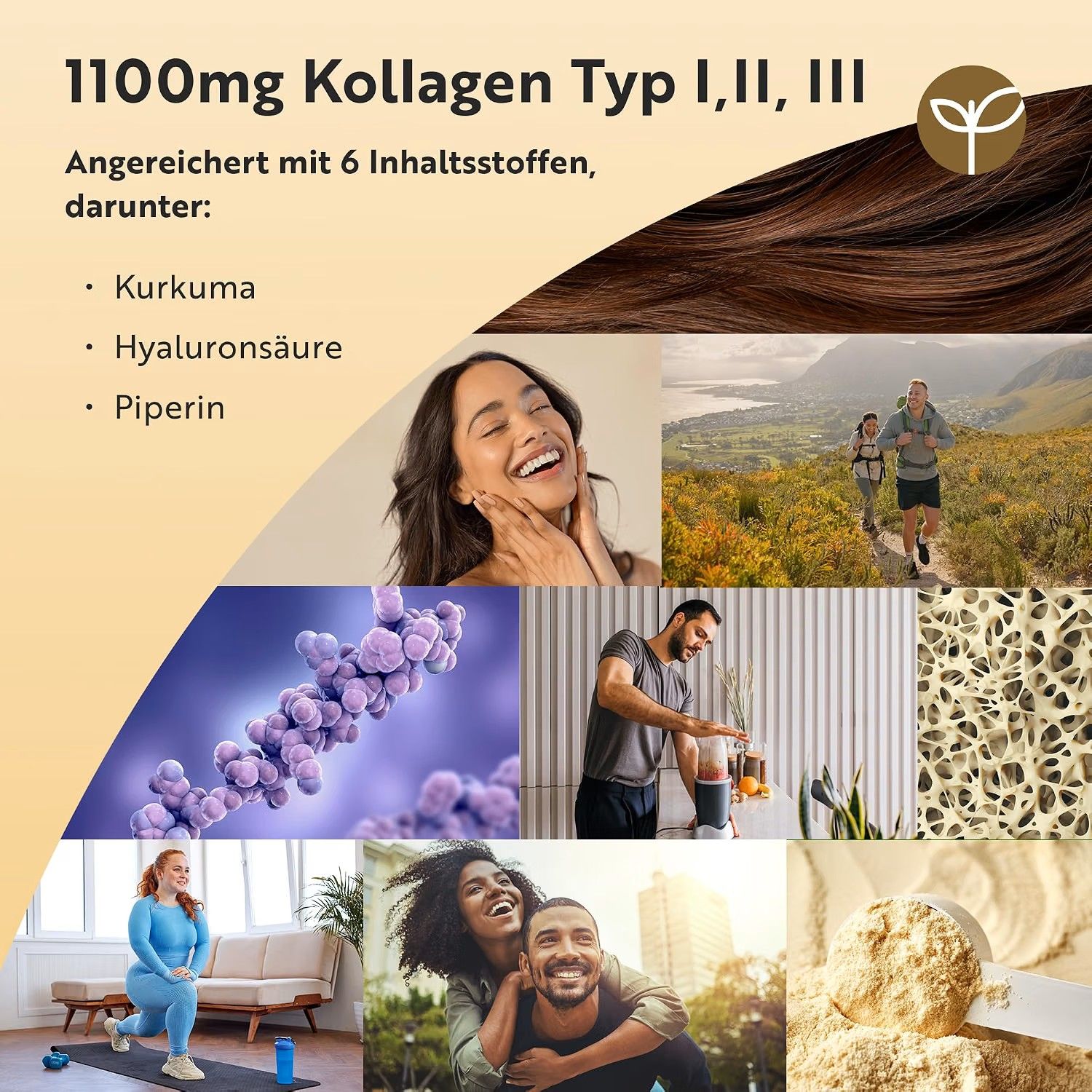 Nutravita Multi-Komplex-Kollagen Typ I, II und III