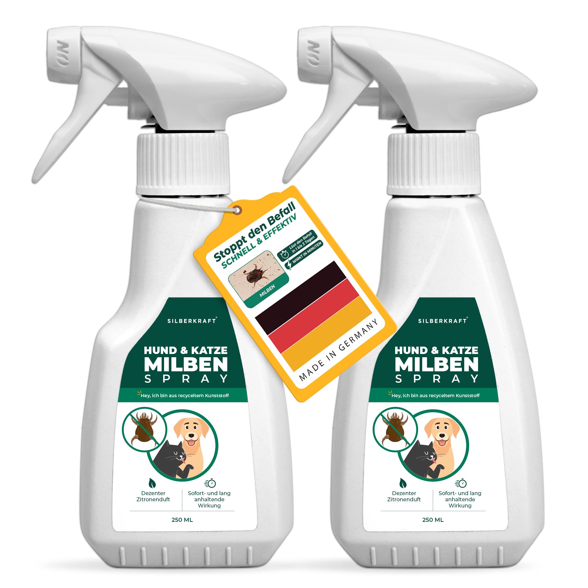 SILBERKRAFT Milbenspray Hunde & Katzen
