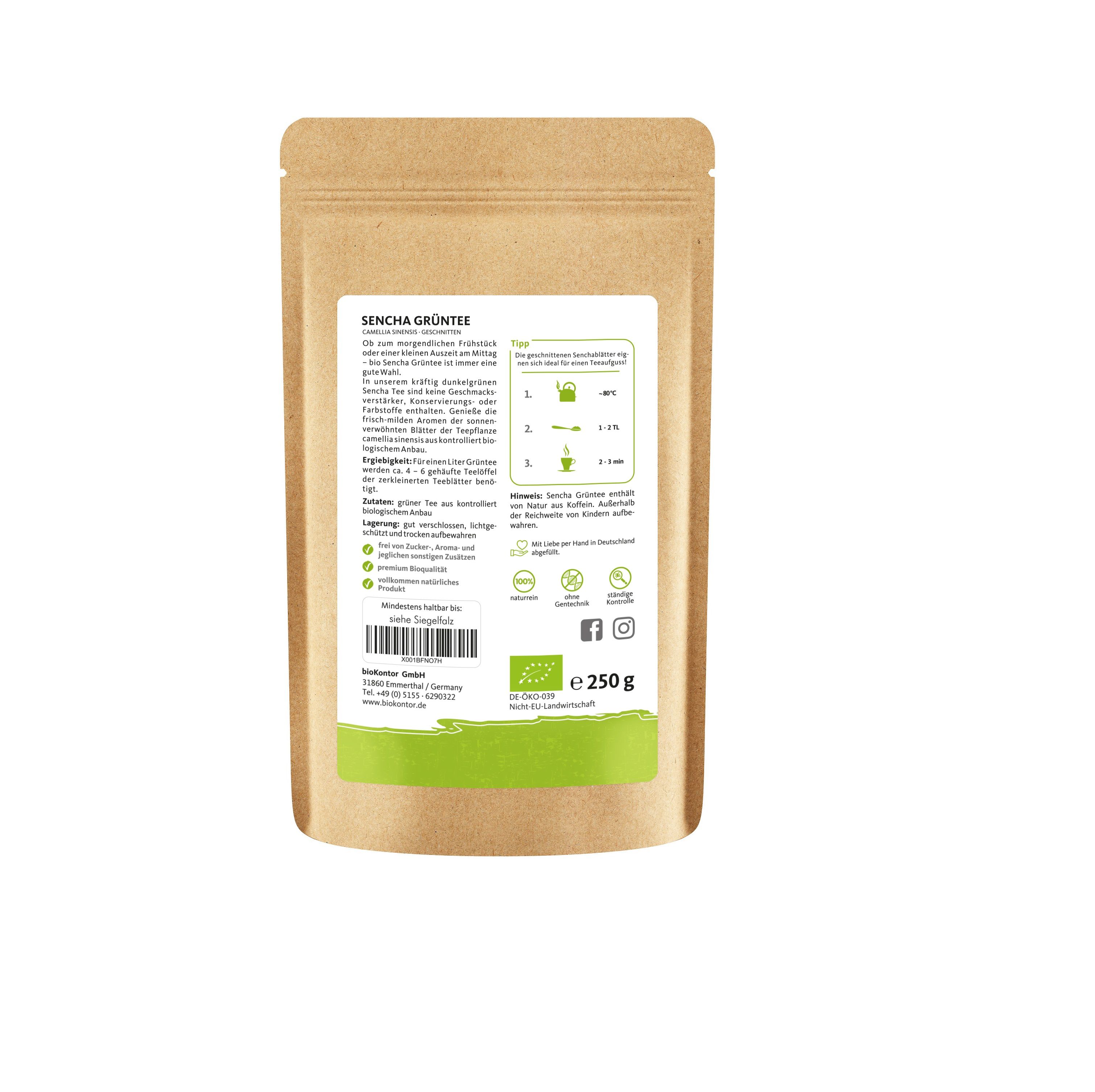 bioKontor Sencha Grüntee 250 g Tee