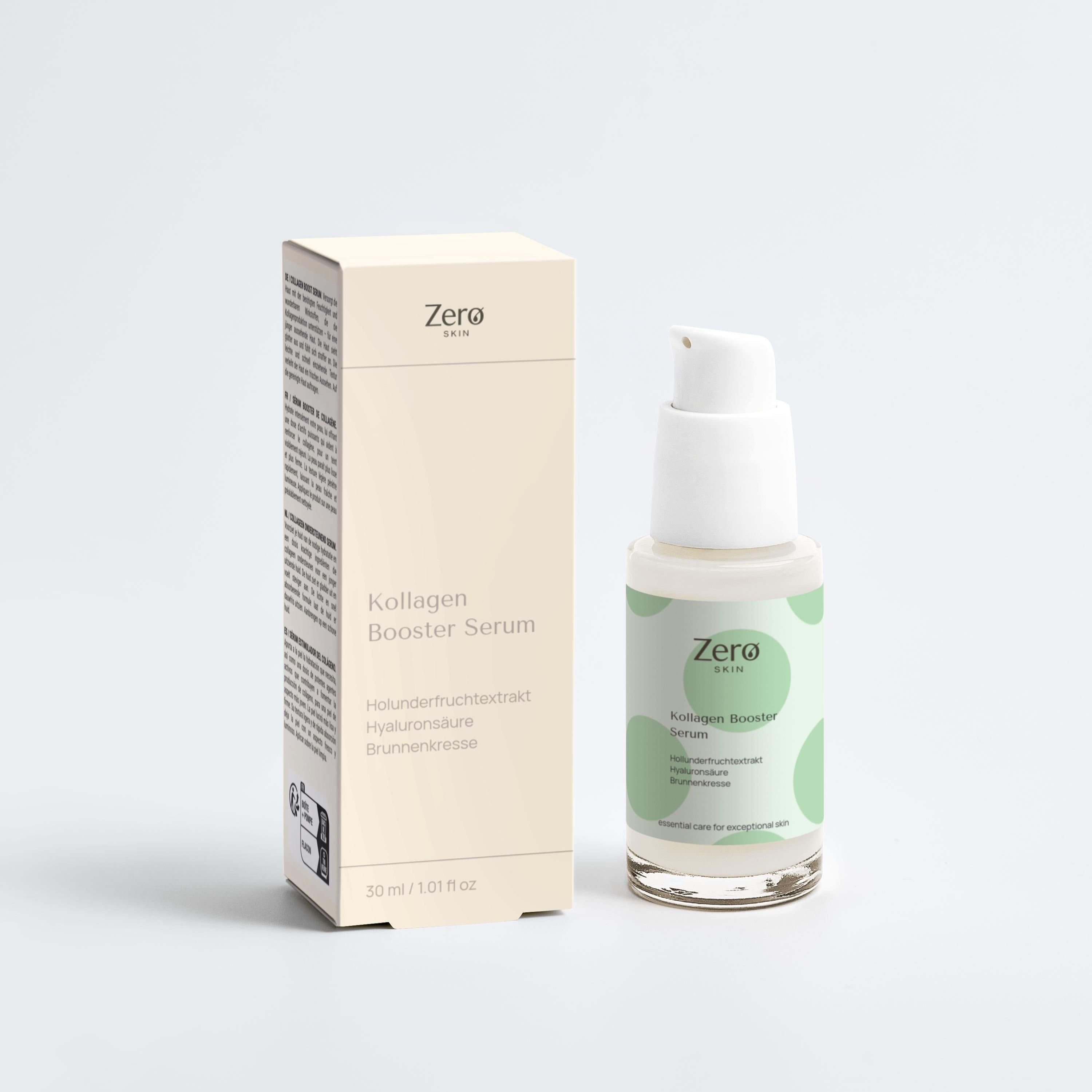 Zero Skin Kollagen-Booster Serum, hydratisierend glättend für trockene und reife Haut