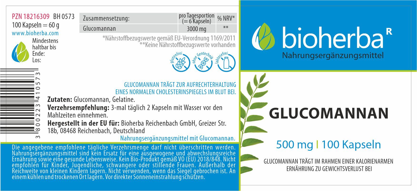 Bioherba Glucomannan Kapseln