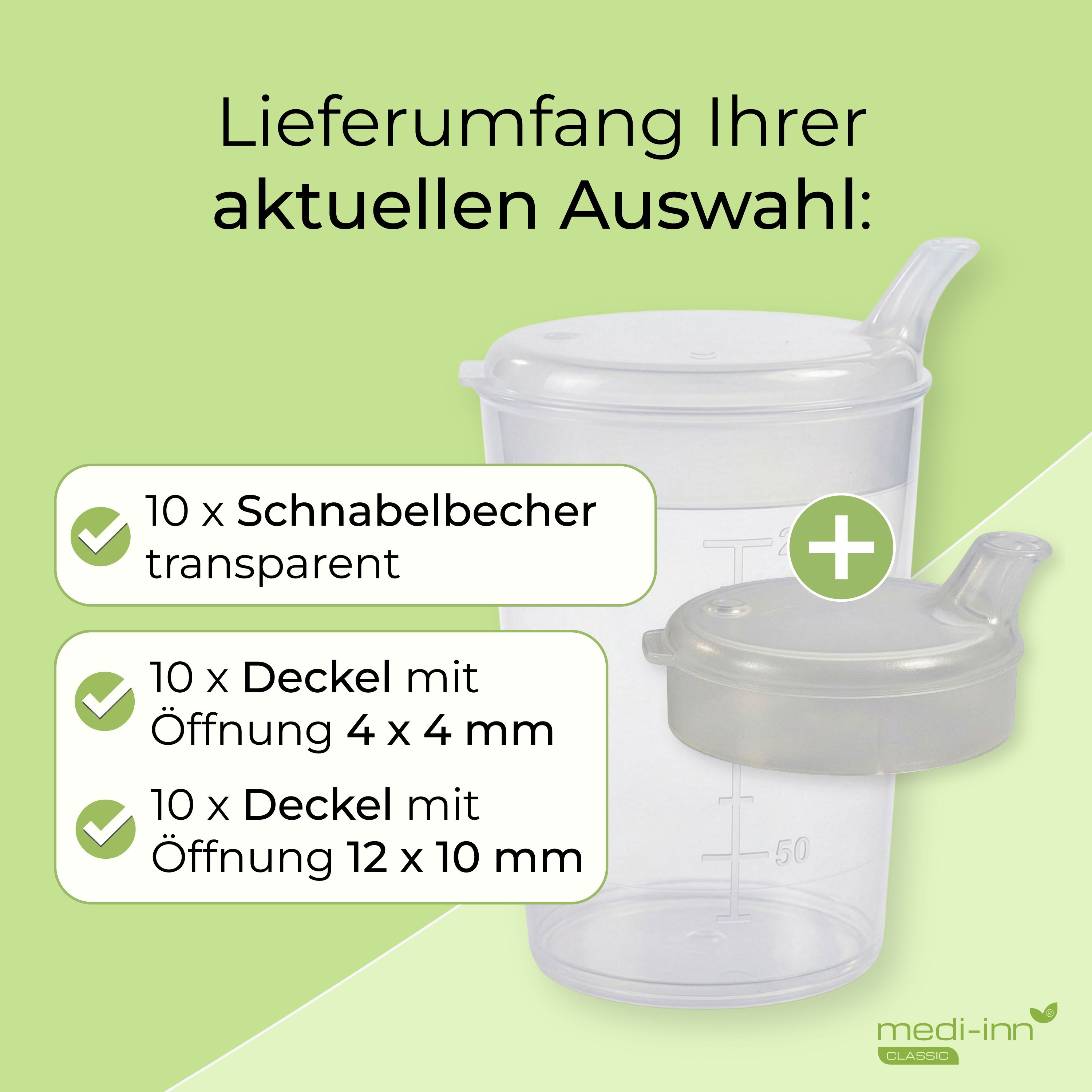 Medi-Inn Schnabelbecher Set Unterteile + Deckel
