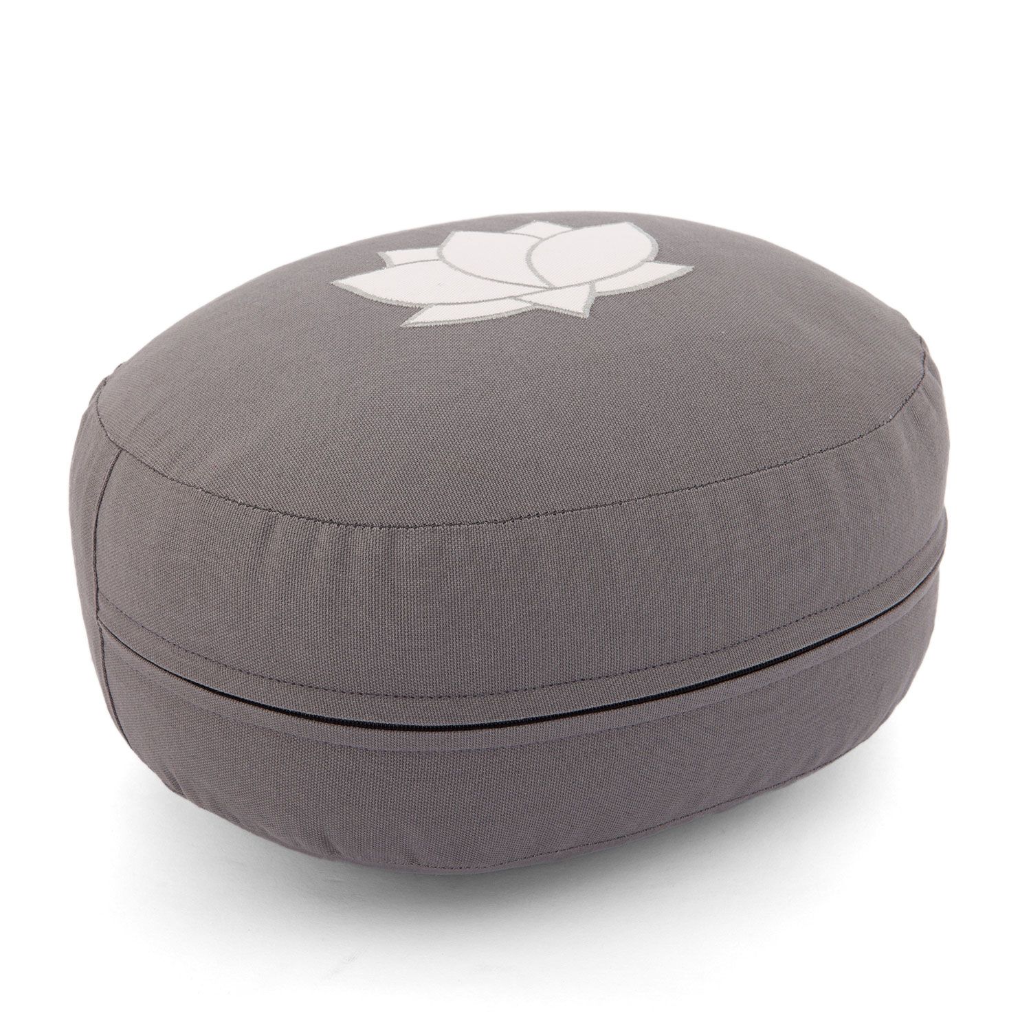 bodhi Meditationskissen OVAL, Dinkelfüllung, Grau Stick Lotus Grau