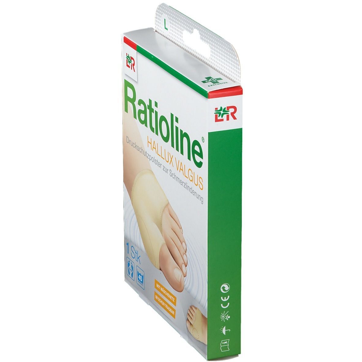 Ratioline® Hallux Valgus Druchschutzpolster L