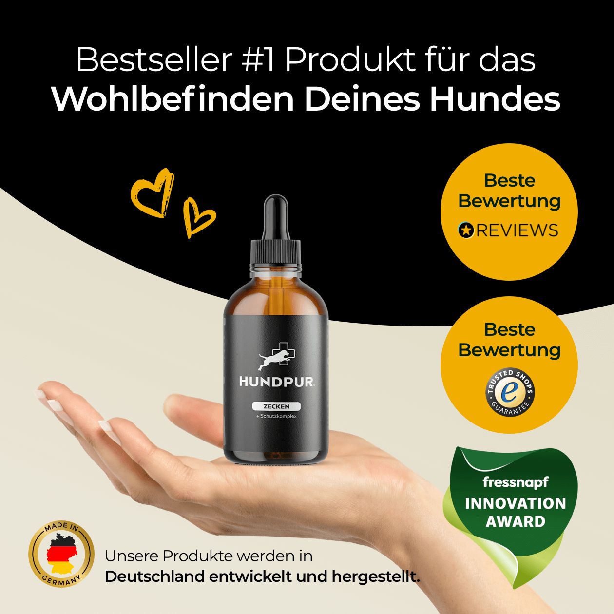 Hundpur® Zecken Tinktur mit Schutzkomplex