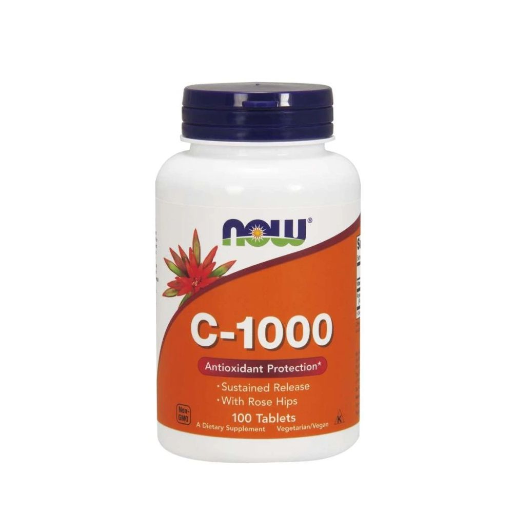 NOW Foods Vitamin C-1000 mit Hagebutten – Retardtabletten 100 St Tabletten