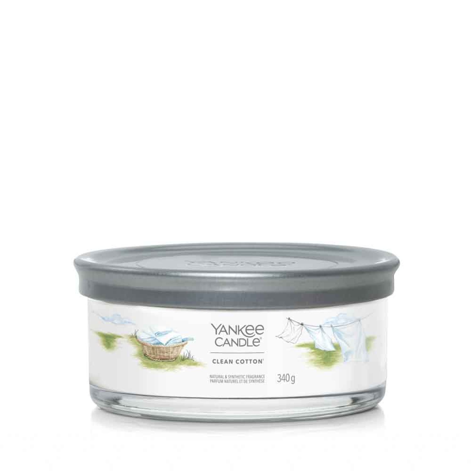 Candela aromatica Signature tumbler medio Clean Cotton