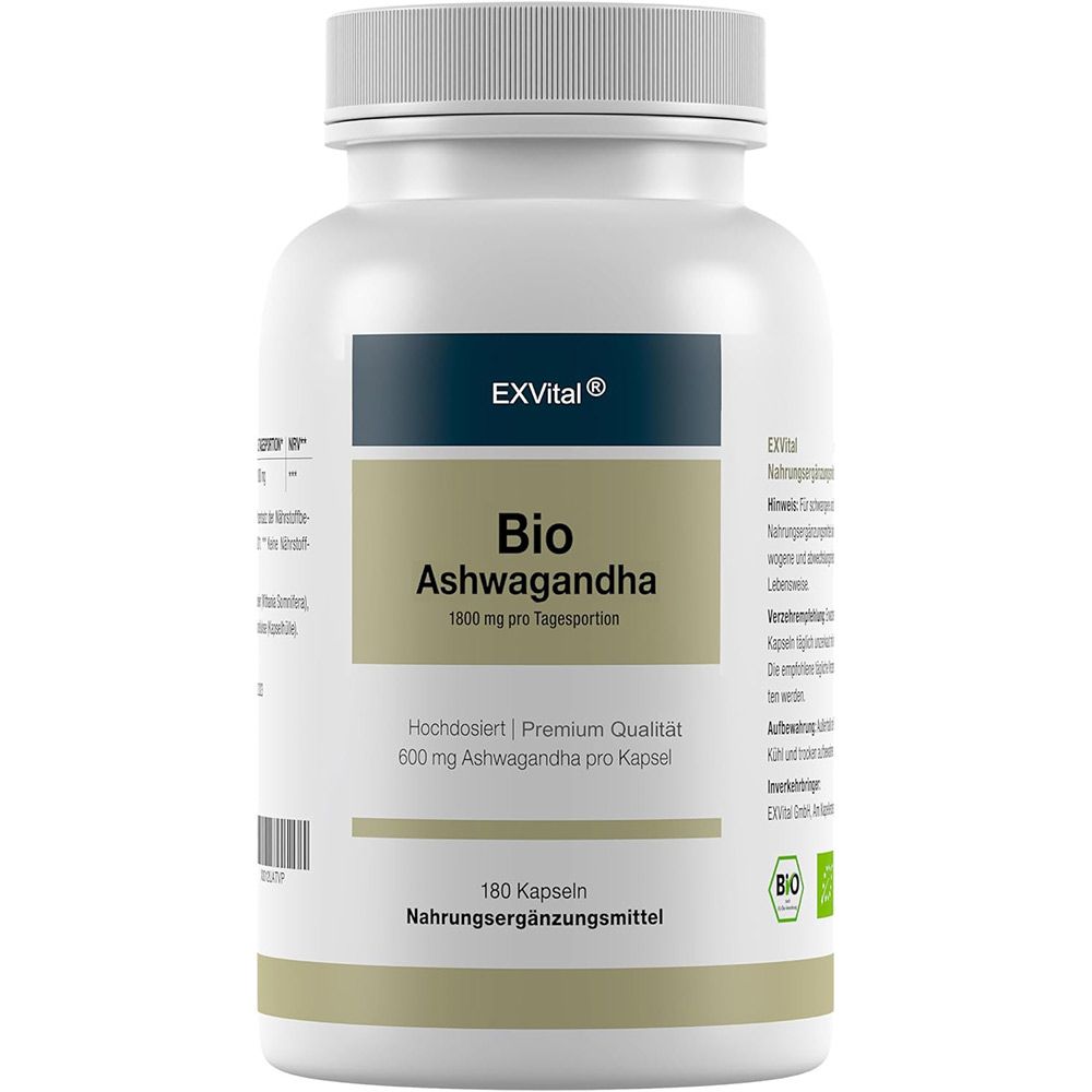 EXVital® Bio Ashwagandha (Schlafbeere) hochdosiert und vegan