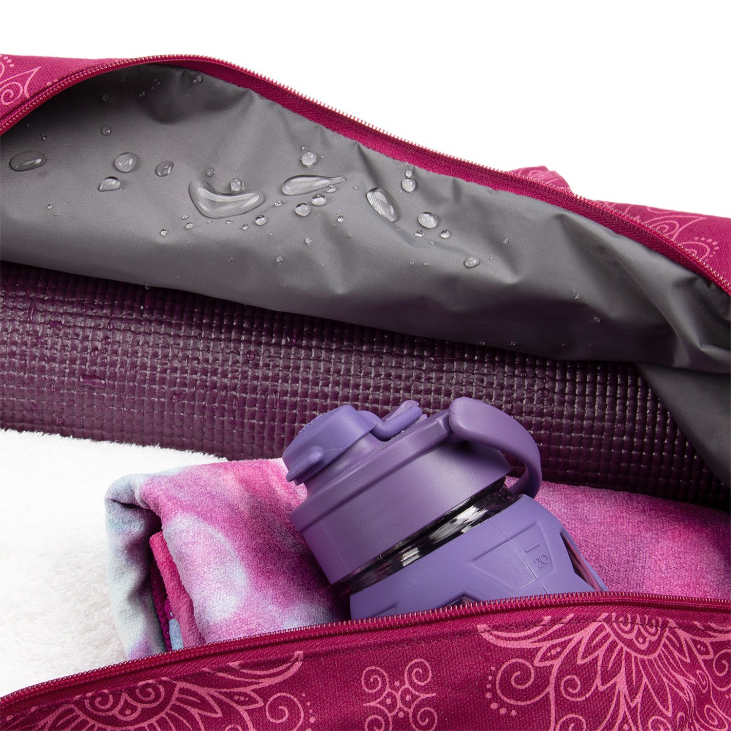 bodhi Maharaja Collection: Gemusterte Hot Yoga Bag  "Lotus"