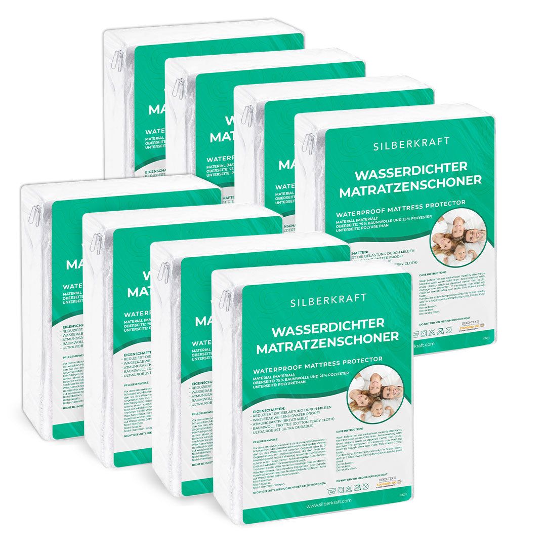 SILBERKRAFT Matratzenbezug Anti-Milben Encasing