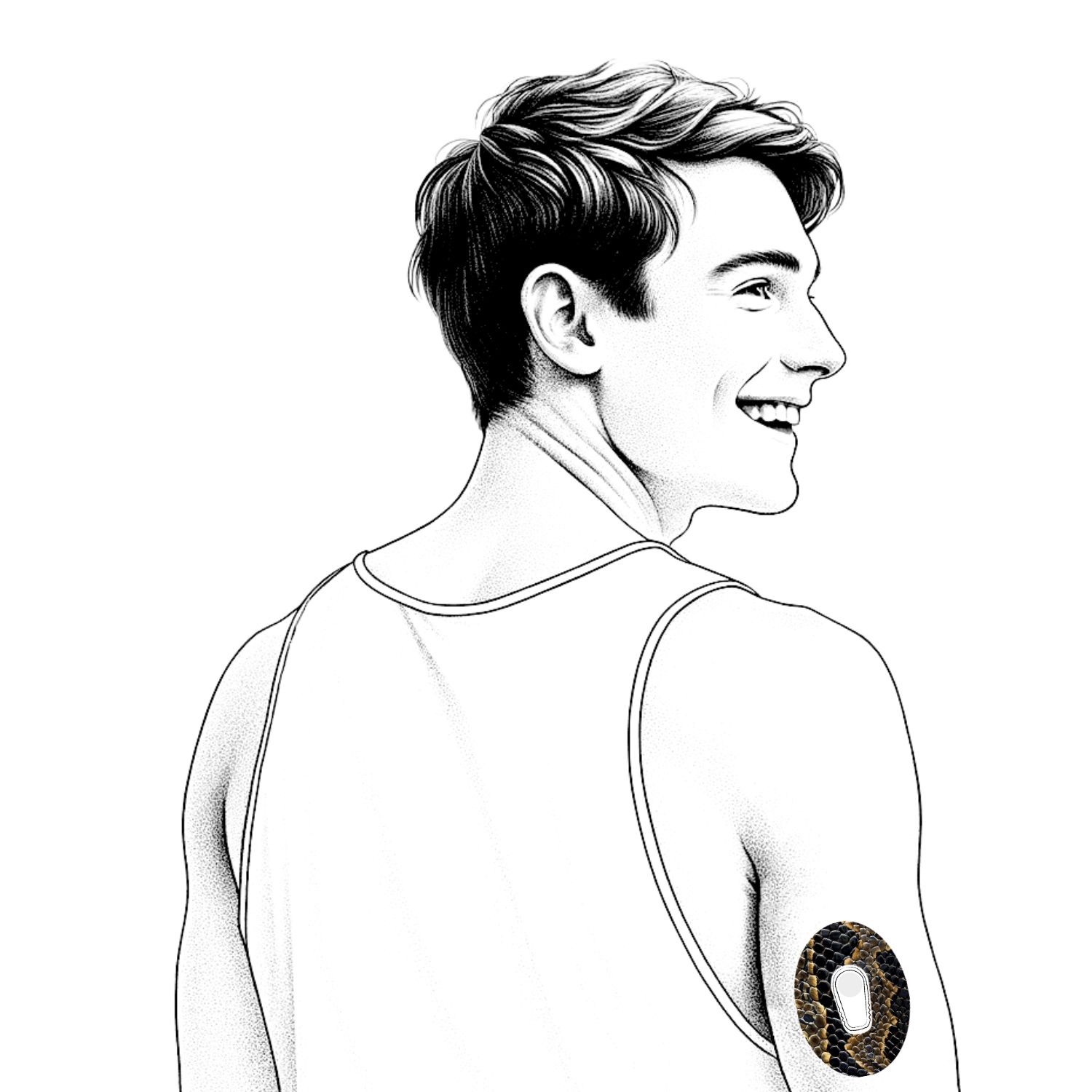 Diasticker® Dexcom G6 Fixiertapes "Desert Snake"