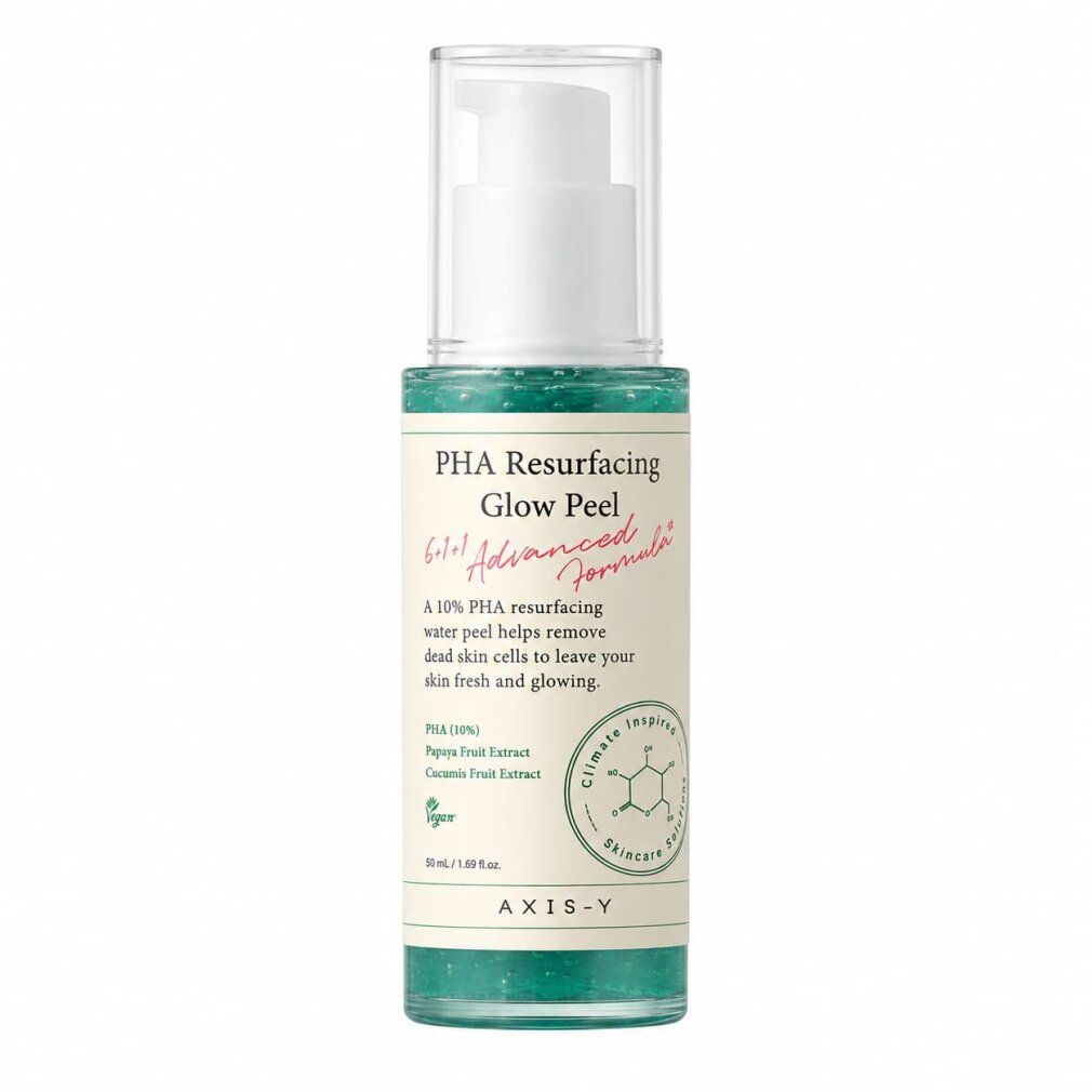 AXIS-Y PHA Resurfacing Glow Peel Flasche mit Pumpspender.