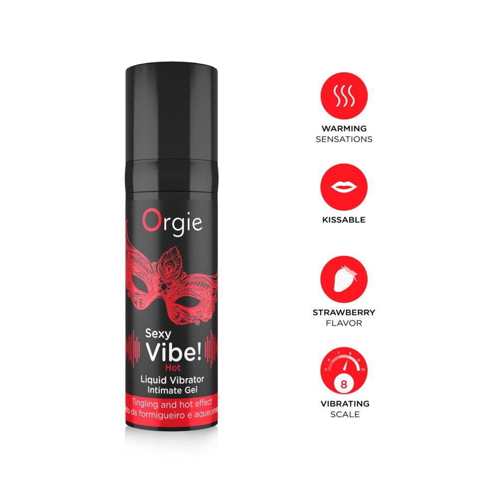 Stimulationsgel „Sexy Vibe!“ mit Wämeeffekt | Mit leckerem Aroma | Orgie