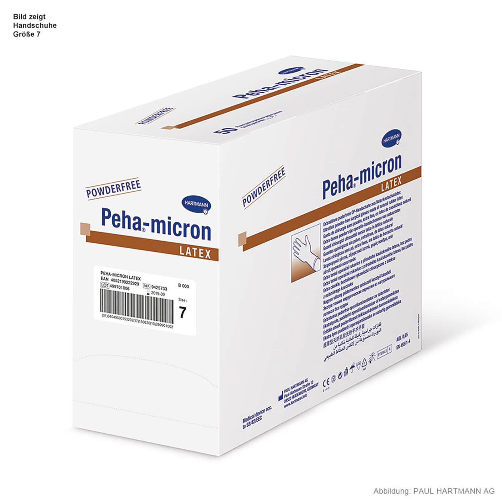 Hartmann Peha-micron latex OP-Handschuhe powderfree, steril, Gr. 7 (50 Paar) 50 St Handschuhe