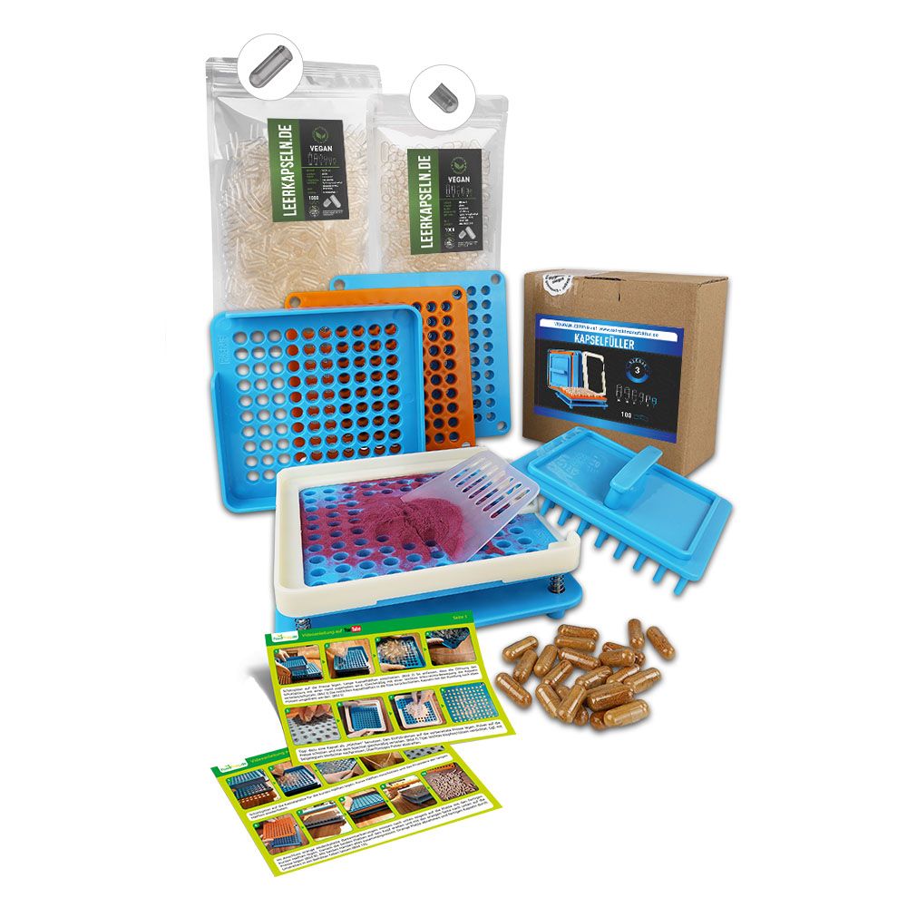 Extrakt Manufaktur SET Größe 3 Kapselfüller + veg. Leerkapseln