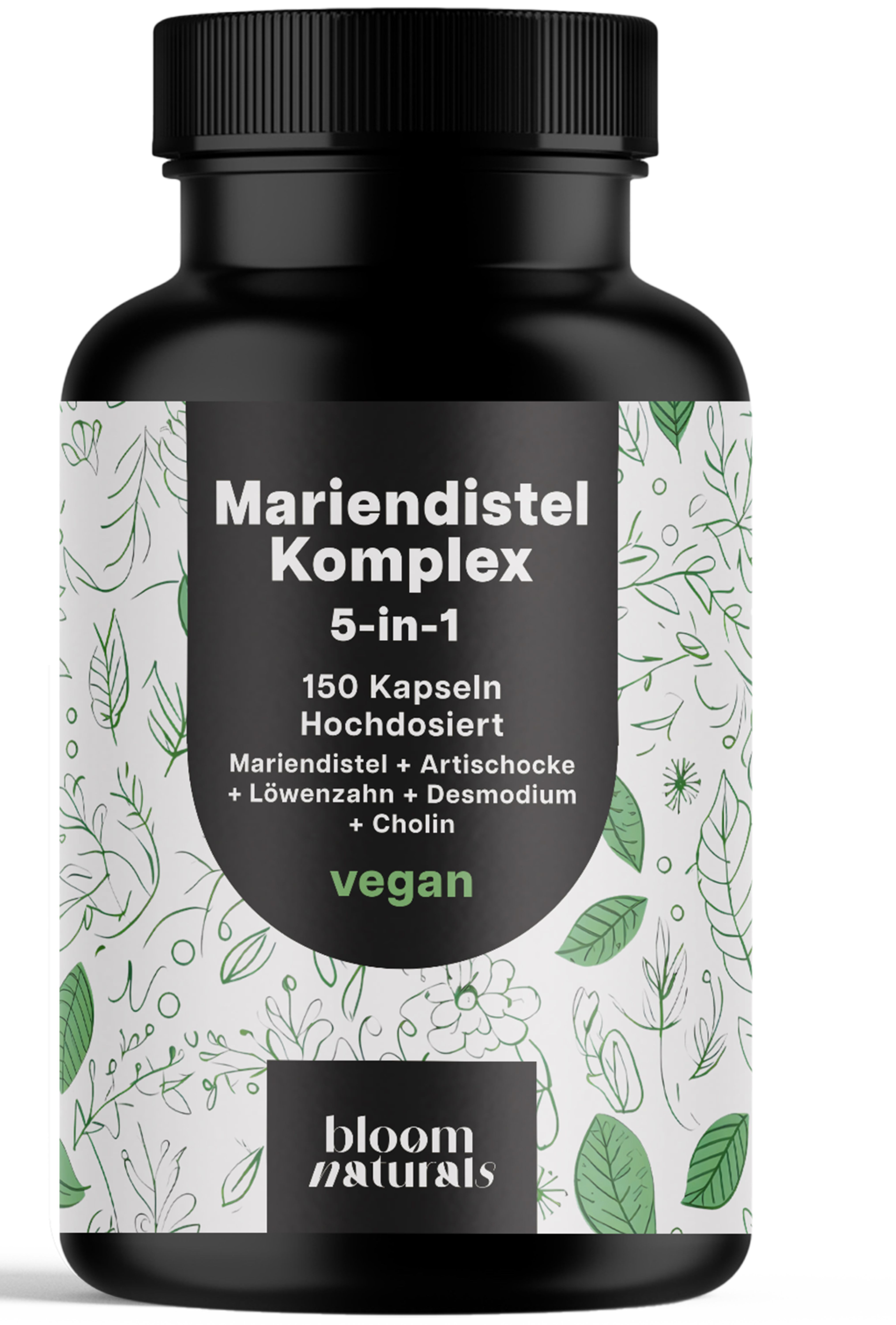Bloom Naturals Mariendistel Artischocke Löwenzahn Komplex Kapseln