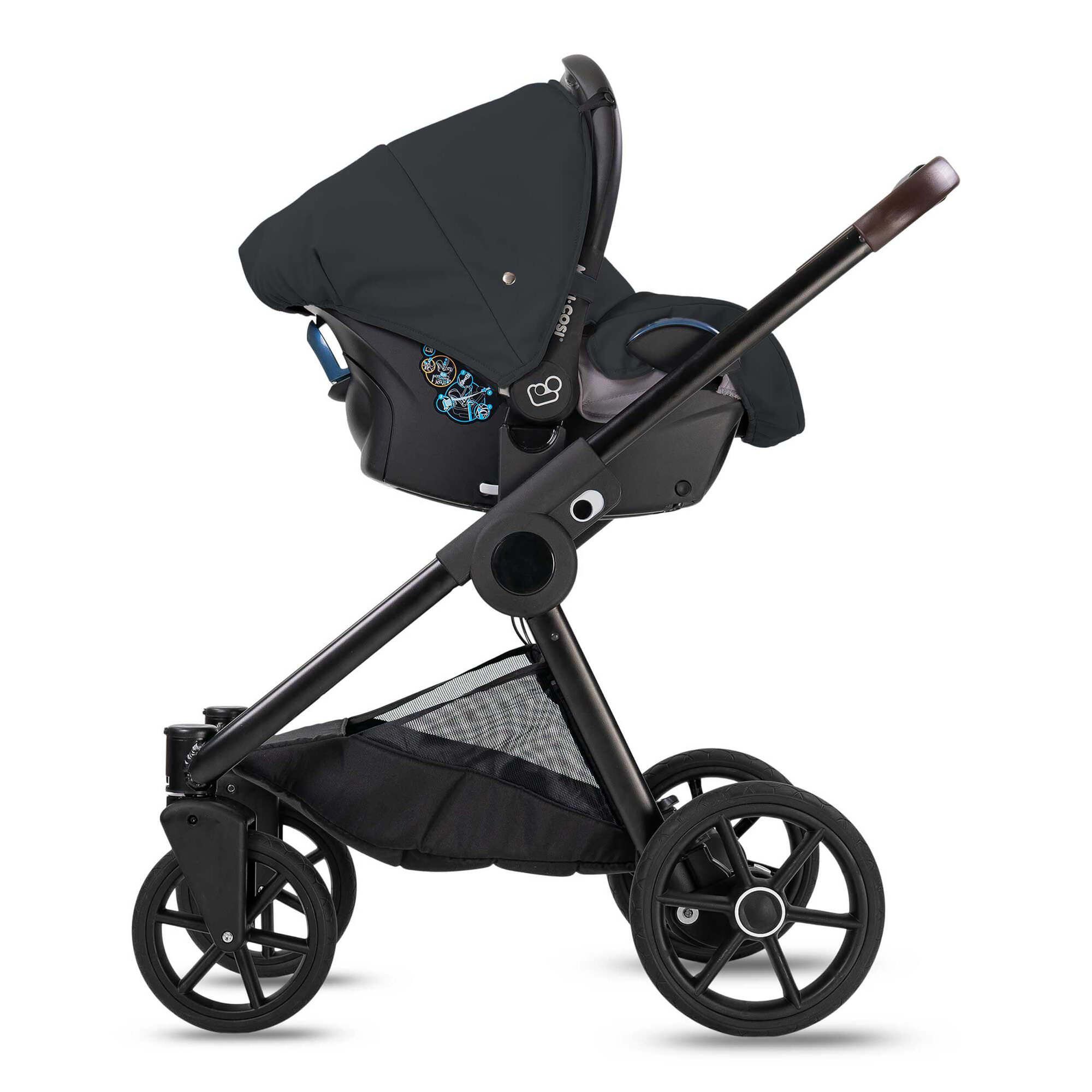 Minigo Groove 2 in 1 Kombikinderwagen GEL Reifen, Dark Grey