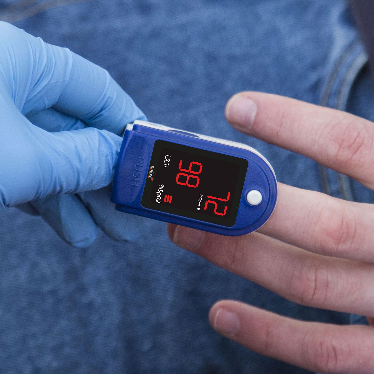 Pulox PO-100 Solo - Finger-Pulsoximeter - Blau