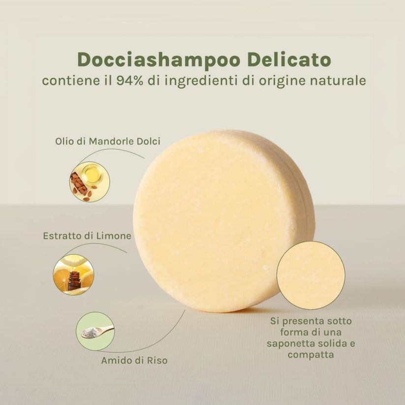 R5 Festes Dusch-Shampoo Kinder, 94% Natürlich, Duft Crème Caramel, Vanille, Vegan