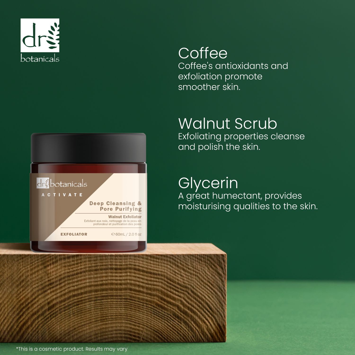 Dr Botanicals Deep Cleansing & Pore Purifying Walnut Exfoliator