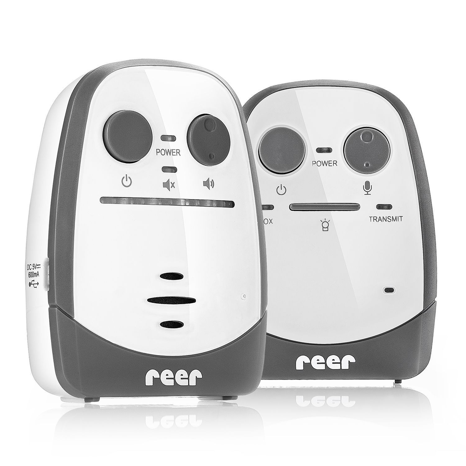 Reer Cosmo Babyphone: Elterneinheit mit Mikrofon und Lautstärkeregelung.