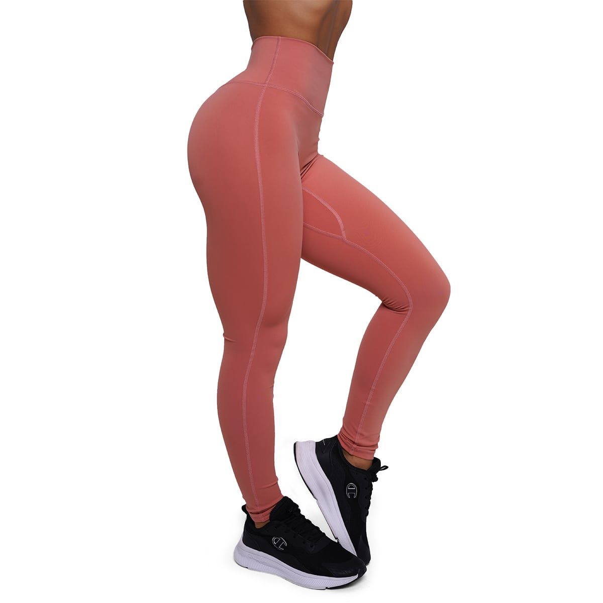 GymBeam Leggings Damen mit hoher Taille und elastischem Material, Lachsfarben
