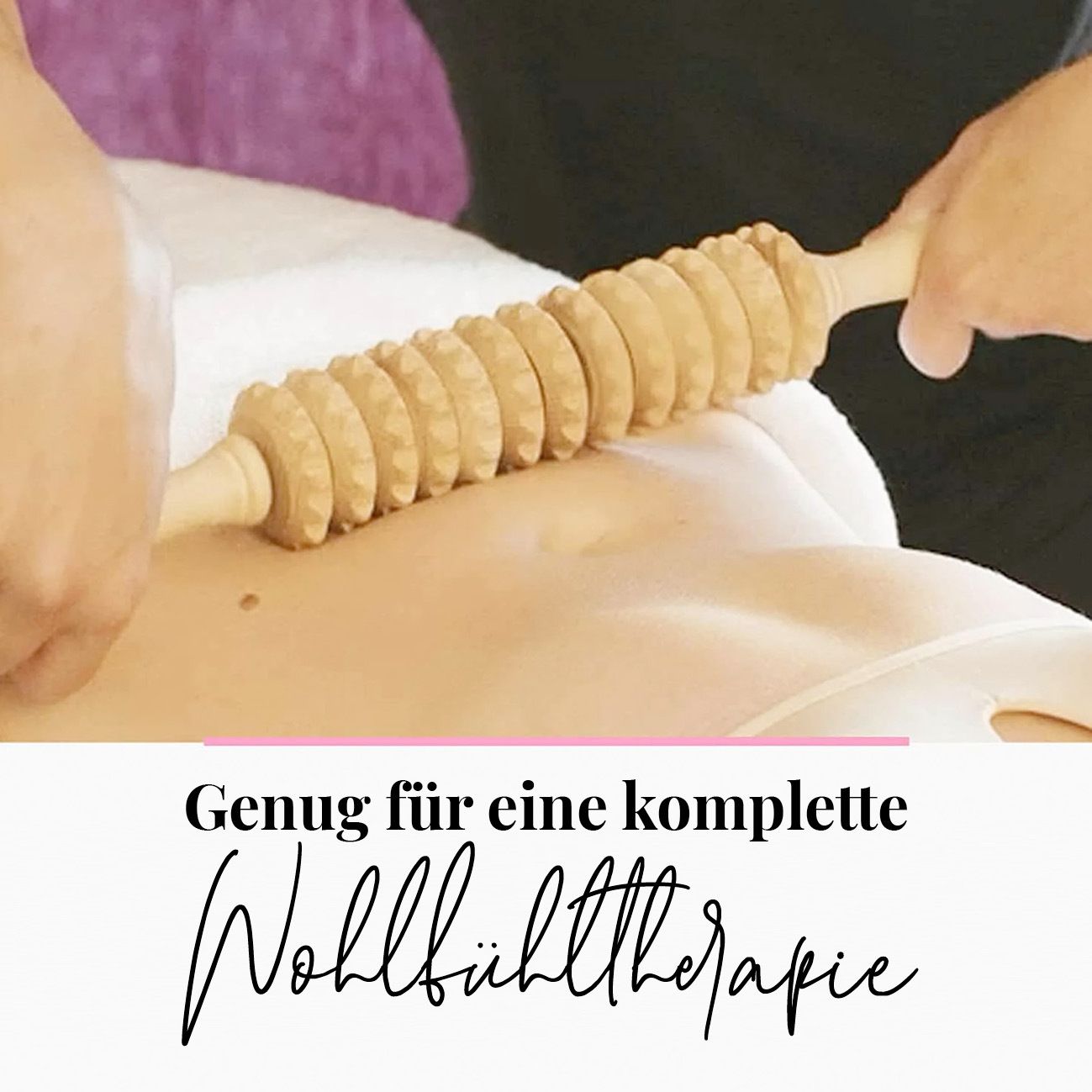 tuuli Anti Cellulite Massagegerät Massageroller Roller mit Griff Maderotherapie aus Holz