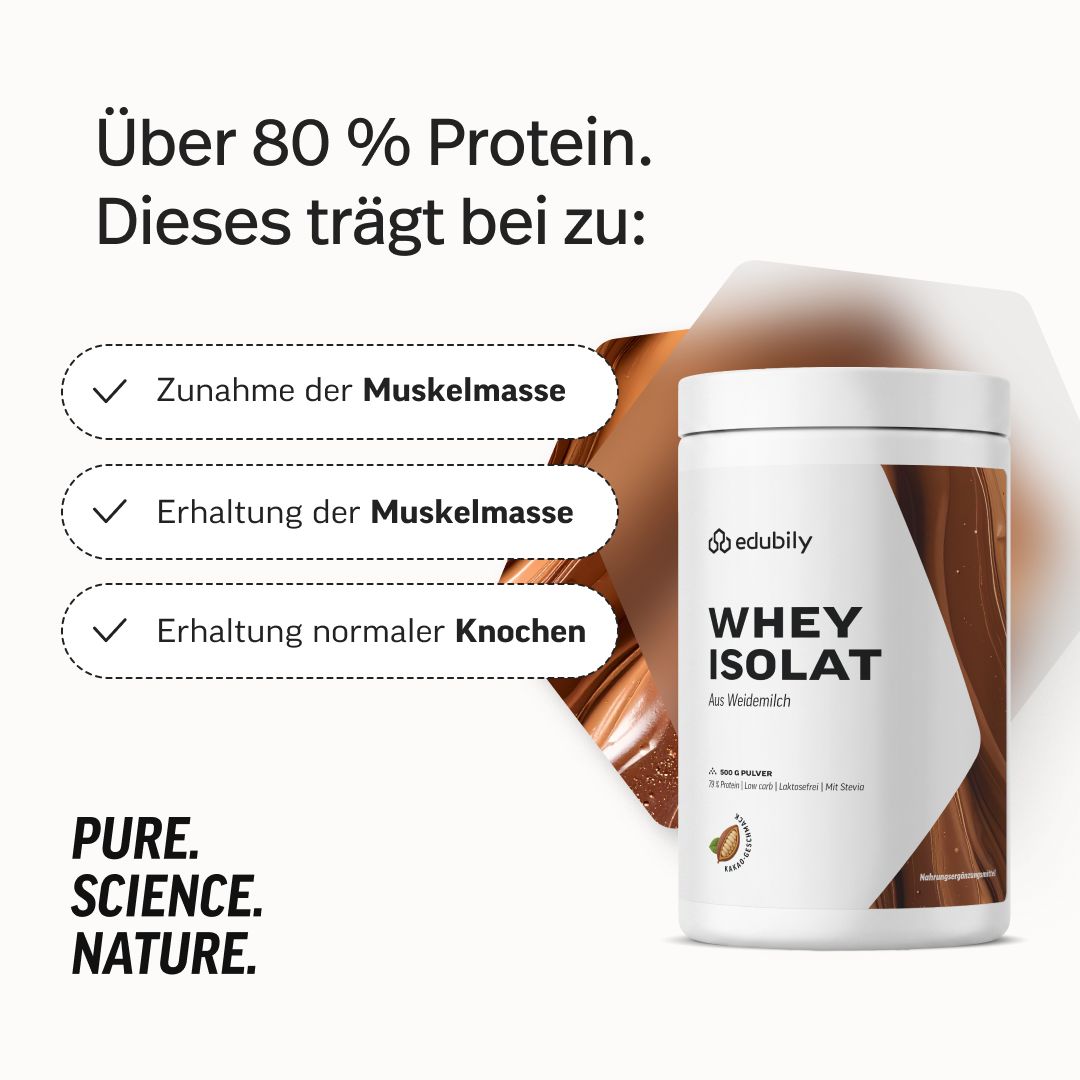 edubily® Whey Protein Isolat aus irischer Weidehaltung Kakao