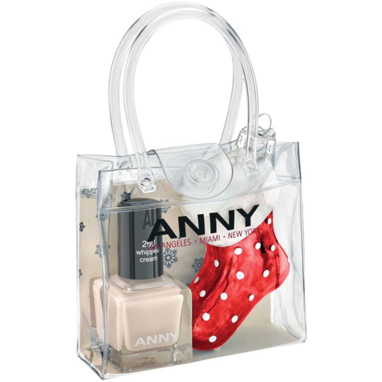 Anny, Holly Jolly Socks 2 X-Mas Set = Nail Polish Whipped Cream 15 ml + Anhänger 1 Stück