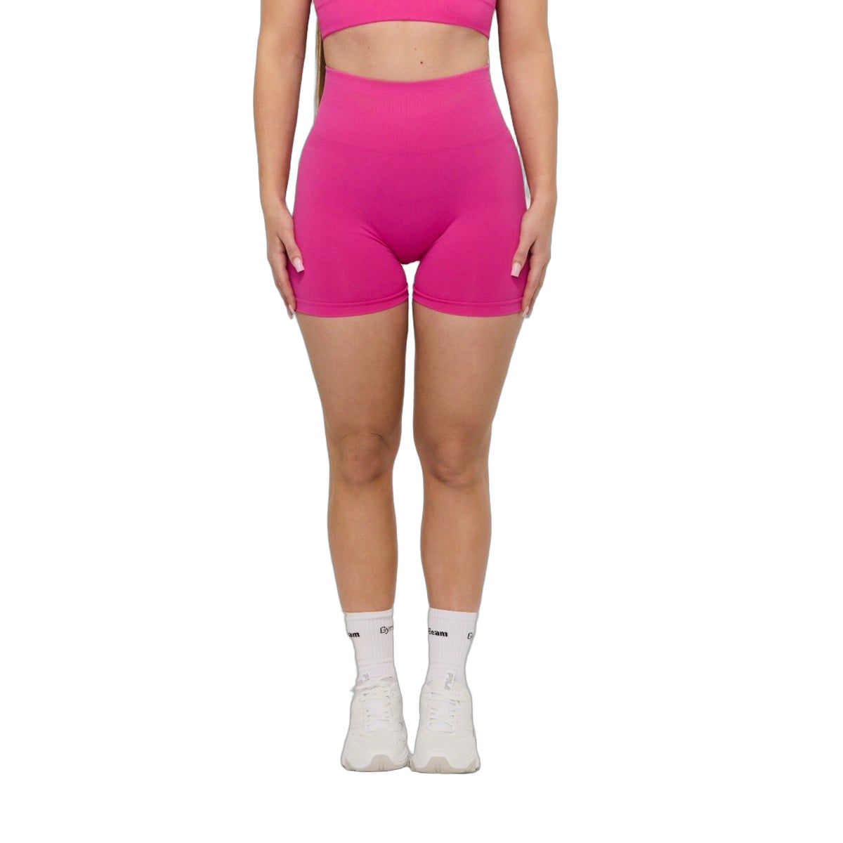GymBeam Shorts Damen Slim Seamless mit Gummizug in Rose