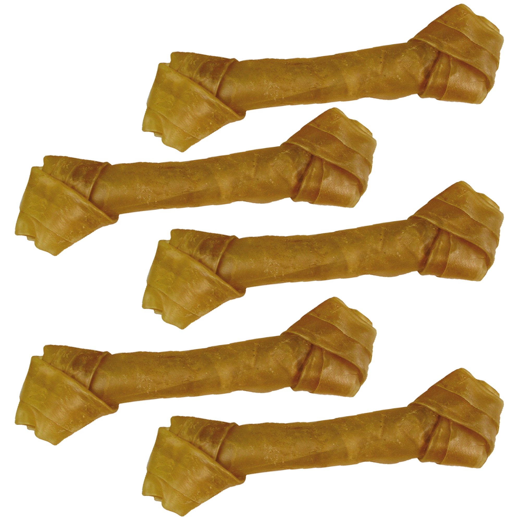 Schecker 11cm á 30g - geknotete Kauknochen - Rinderhaut