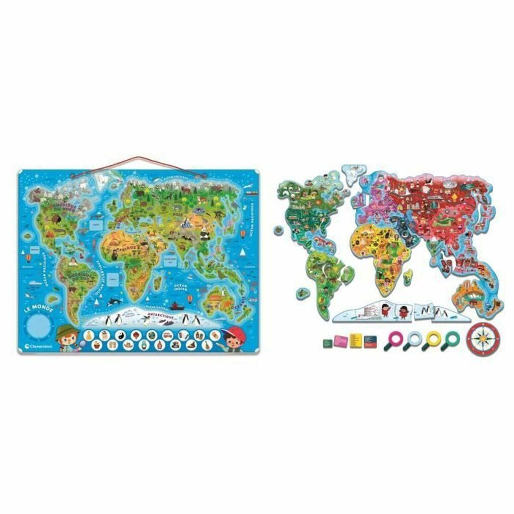 Puzzle Clementoni Plattenspeicher Weltkarte e