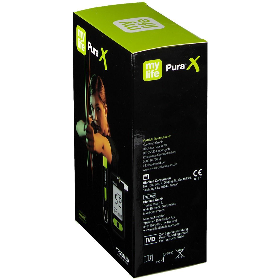 mylife Pura X Blutzucker Messsystem mmol/L