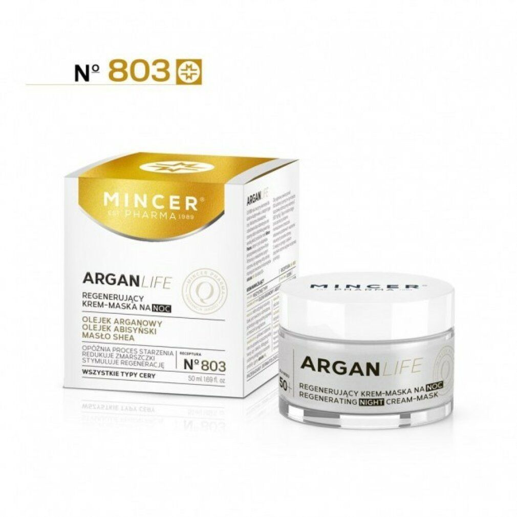 Mincer Pharma Argan Life 50+ Regenerierende Nachtcreme-Maske Nr. 803 0,05 l