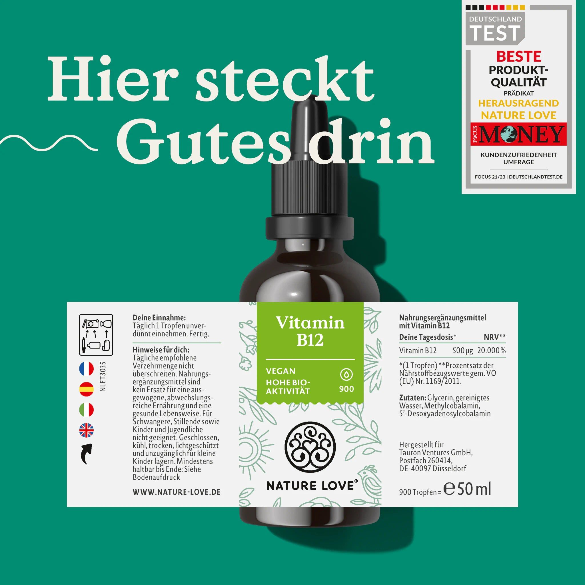 NATURE LOVE® Vitamin B12 500 µg