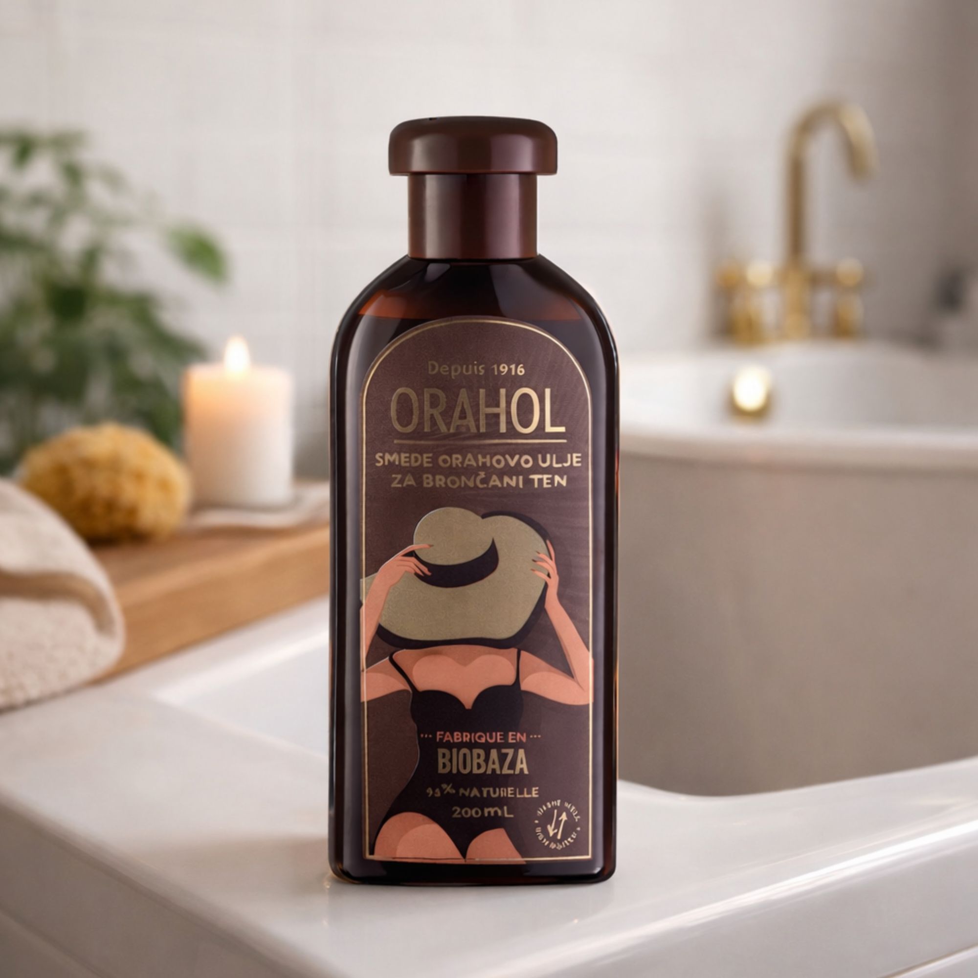 BIOBAZA Orahol Braunes Walnussöl für bronzenen Teint
