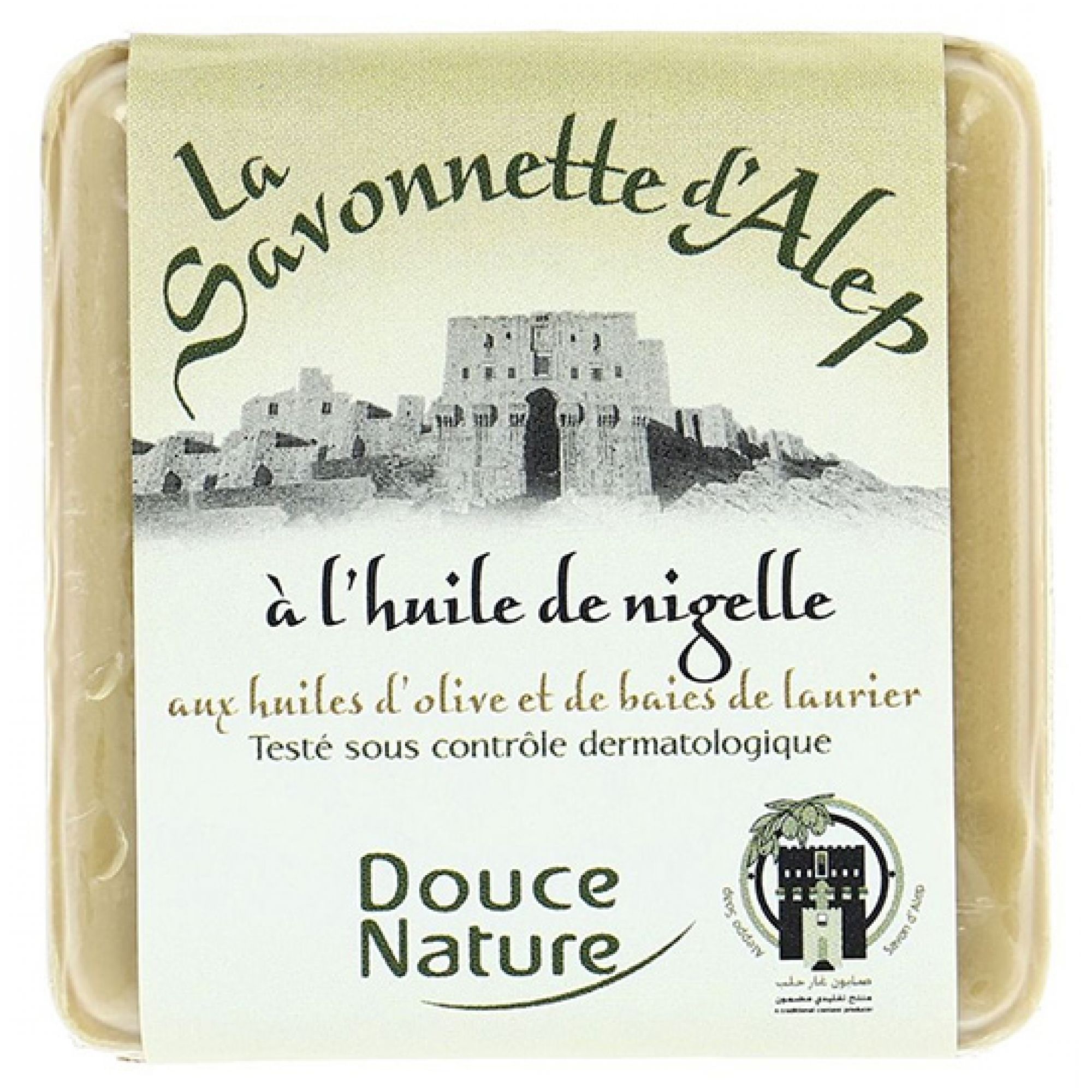 Douce Nature Aleppo-Seife mit Schwarzkümmelöl 6x5,6x3 cm