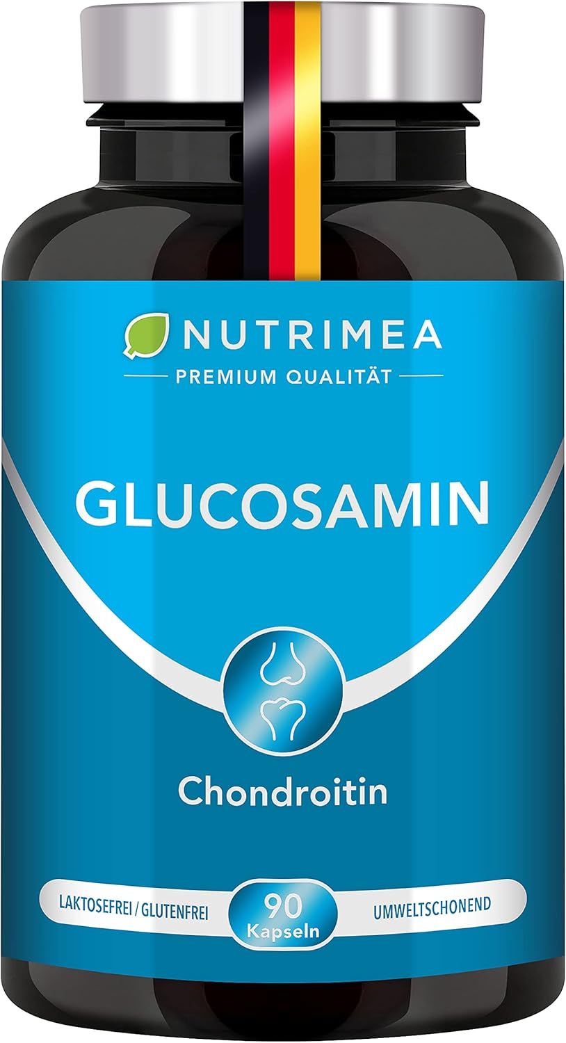 Nutrimea Glucosamin & Chondroitin Hochdosiert + MSM Mangan | Gelenk-Komplex Forte Plus 4in1 Kombi 90 St