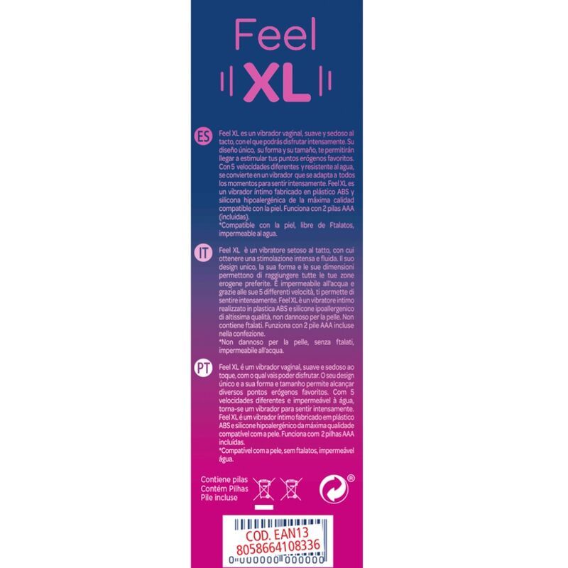 Verpackung mit pinkem Vibrator, Marke Control, Feel XL.