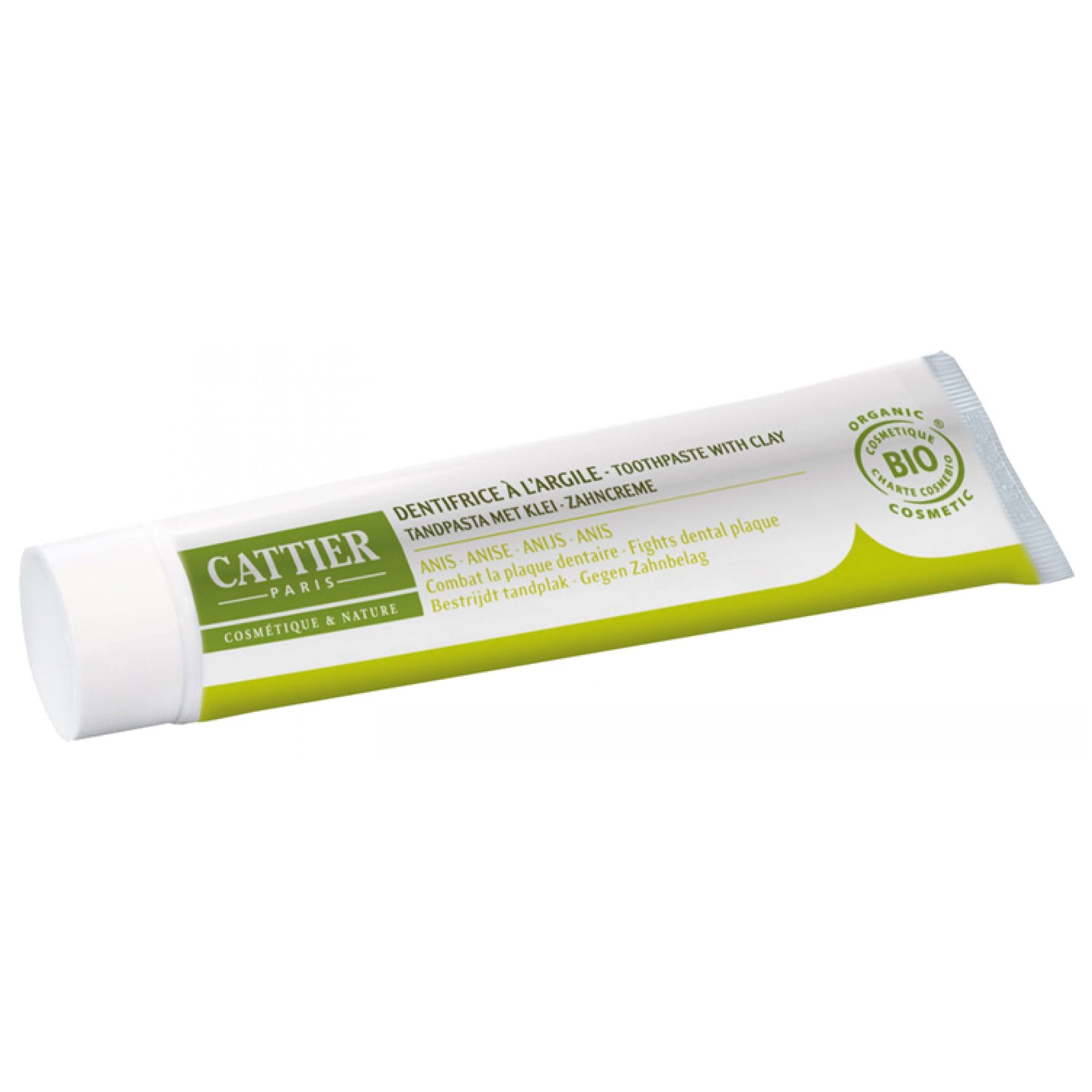 Cattier Tandpasta Klei Anijs 75 ml Zahnpasta