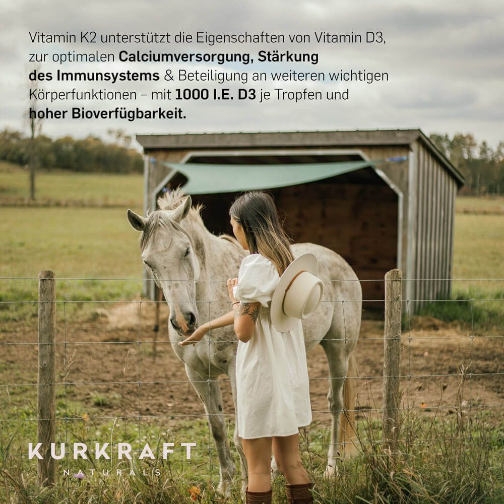 Kurkraft© Vitamin D3+K2 50 ml Tropfen zum Einnehmen