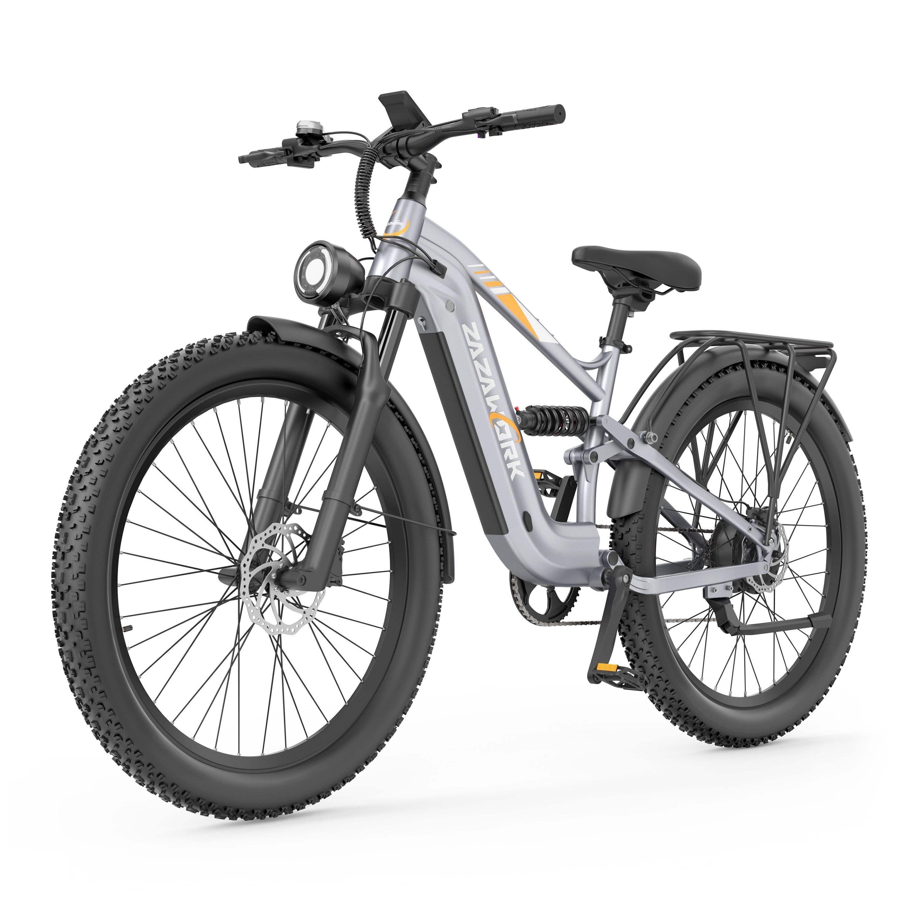 ZAZAWORK CF500 Elektrisches Mountainbike, 48V 20Ah Akku, 90 km Reichweite