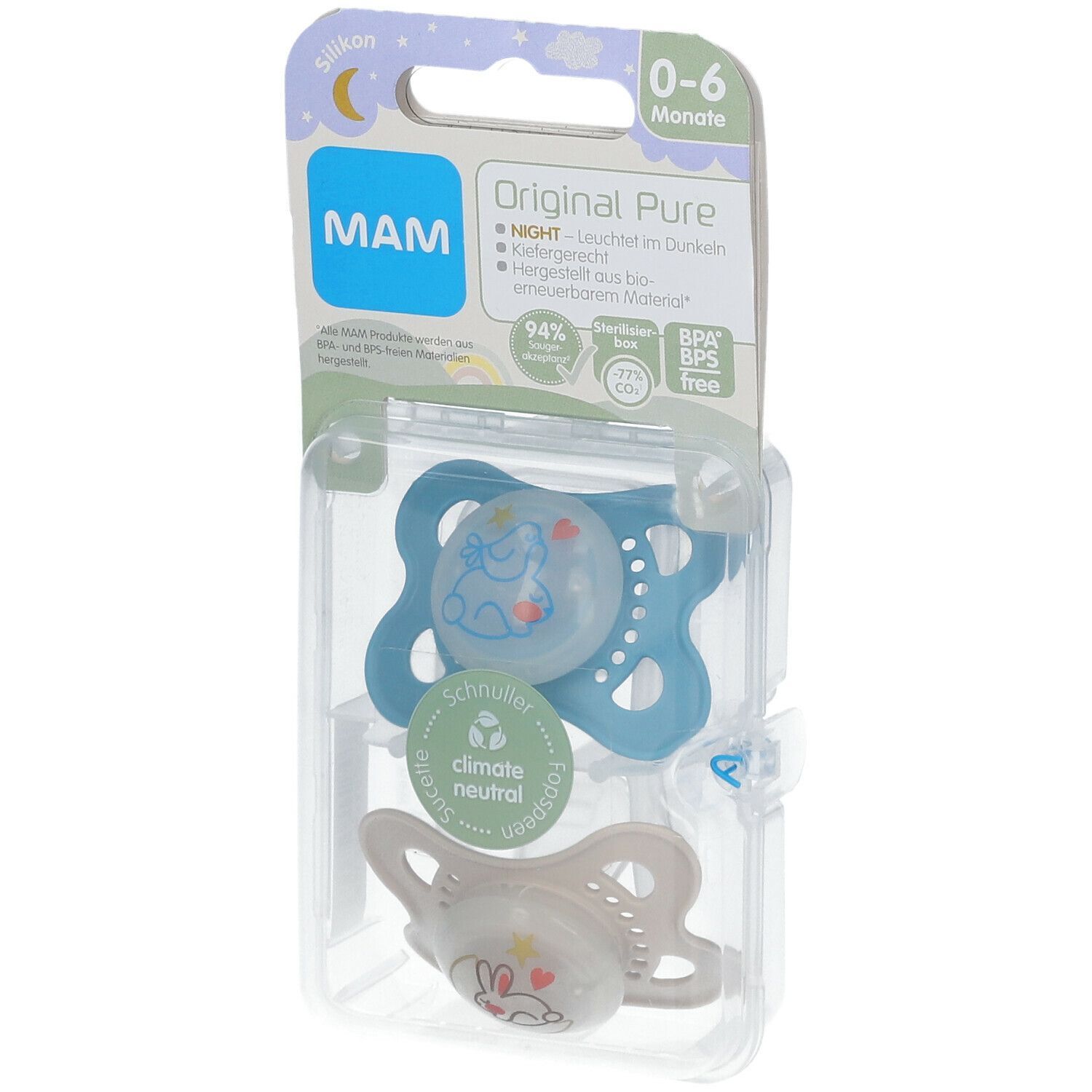 MAM Original Pure Night Silikon 0-6 boy (Farbe nicht frei wählbar)