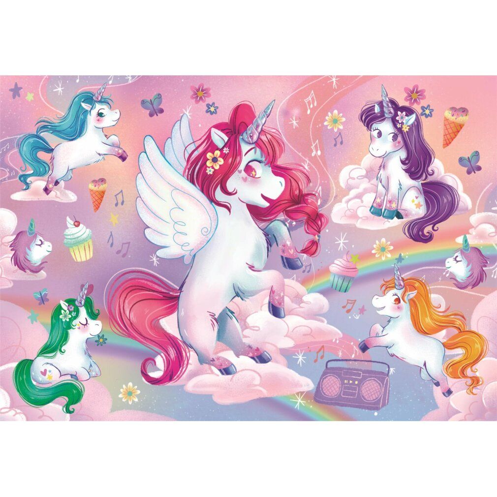 clementoni Puzzle Merry Unicorns maxi 24 Teile