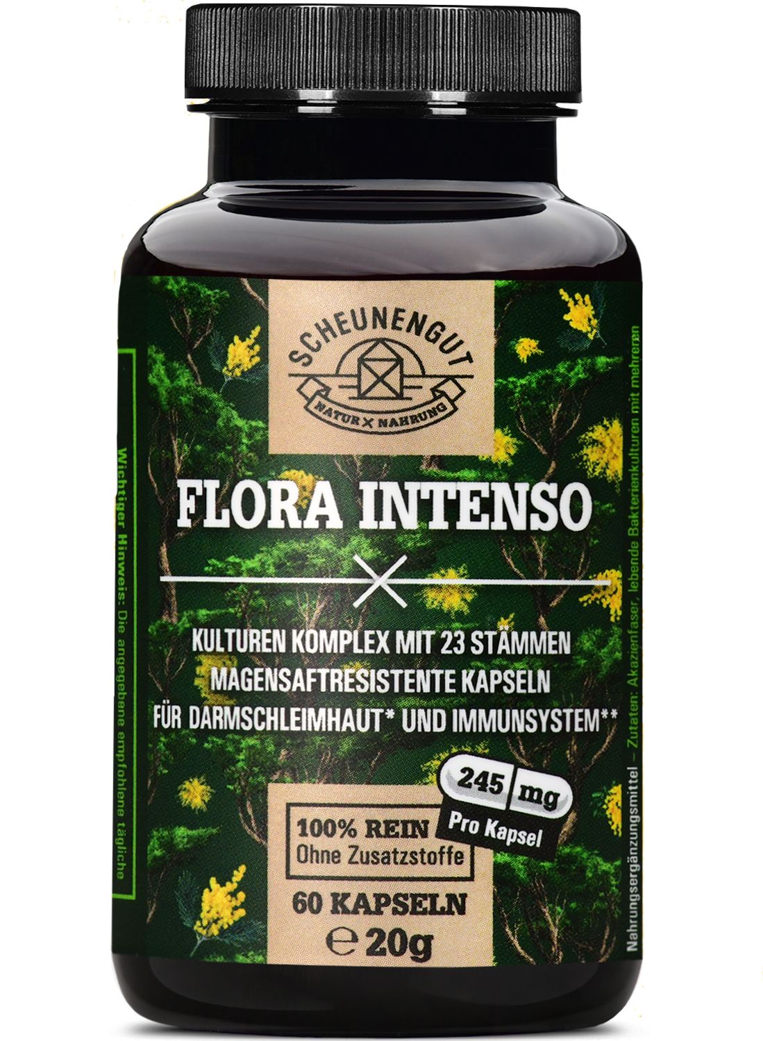 Scheunengut® FLORA INTENSO | Probiotika mit 23 Bakterienstämmen | Darmkur mit Vitamin B2 & B6